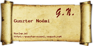 Guszter Noémi névjegykártya